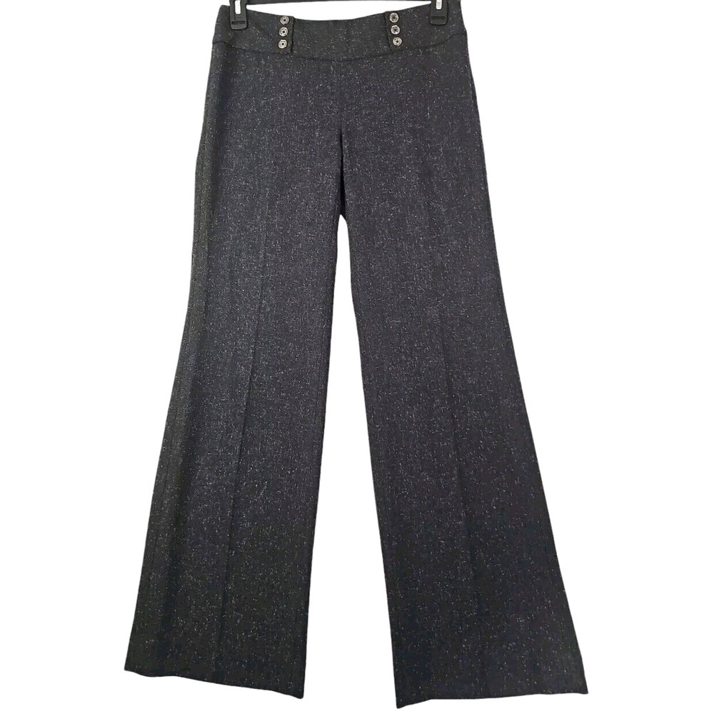 White House Black Market ~Woman Size 4R~ Black Dress Pants, Wide Leg Fully Lined